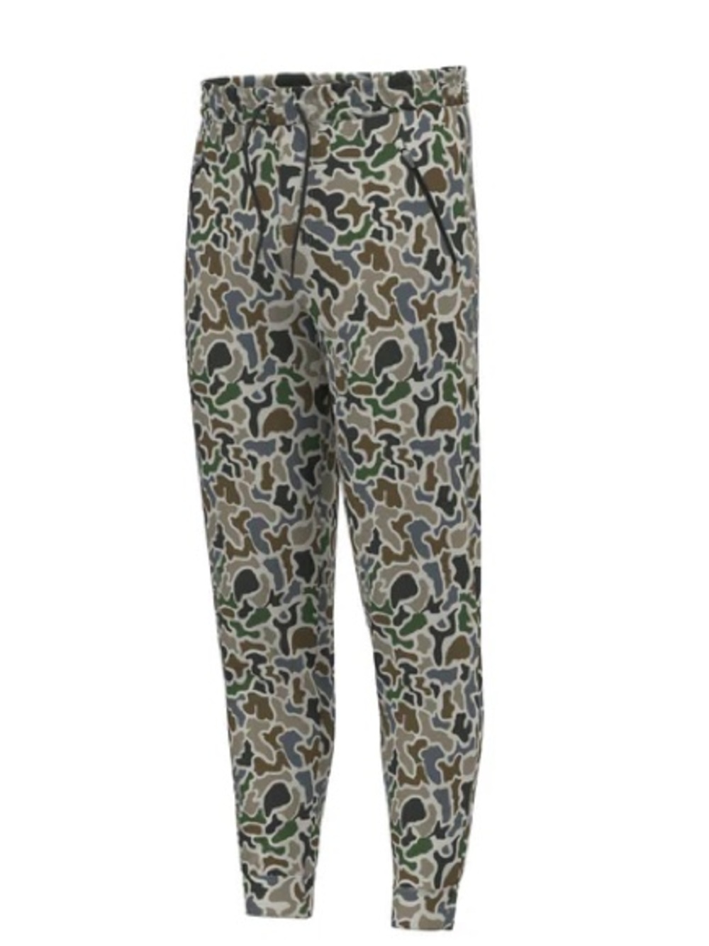 Men's Local Bot Outfitters Camouflage Drawstring Joggers - Green/Brown- Medium